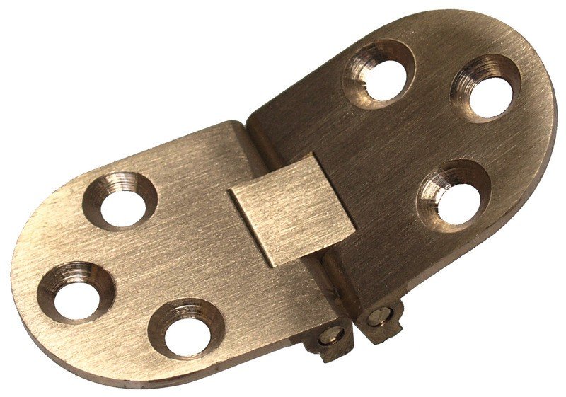 Folding table hinge brass matt