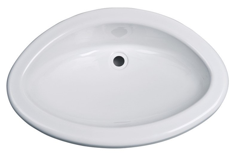 Oval Maxi washbasin, material Polystrol white glossy