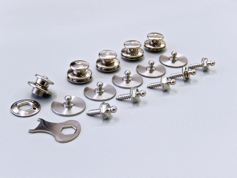 LOXX safety push buttons, silver 5pcs.