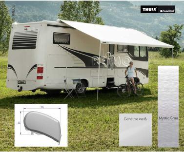 Omnistor roof awning 9200 5,5m motor 230V Mystic grey housing white