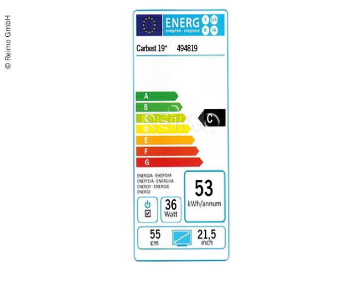TV Carbest 21,5", 12V, DVBT, DVBS2, DVB-C, HD valmidus