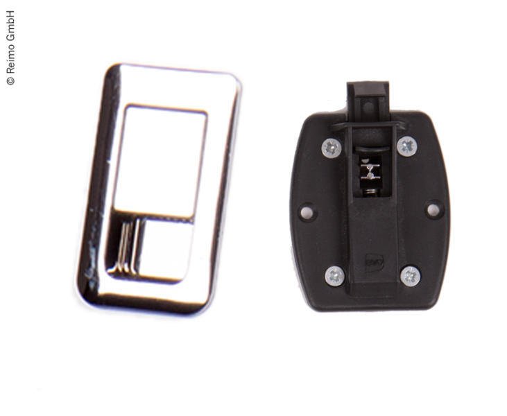 Door lock 36x59mm chrome/chrome Door thickness 12-18mm