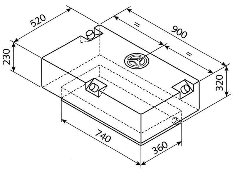 Water tank EV-2201 - 124l