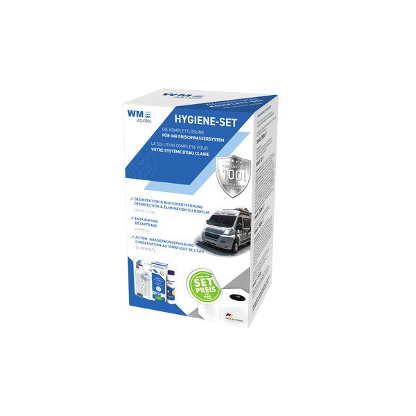 Puhastusvahend puhtaveesüsteemile HygieneTrio Set kuni 100L