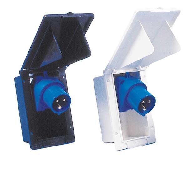 CEE input socket outlet, rectangular