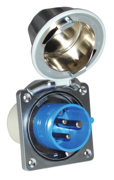 CEE input socket silver SB