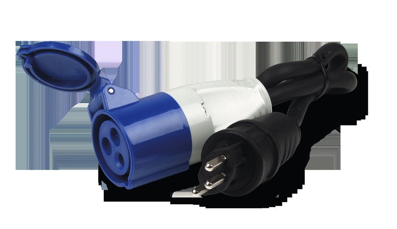 CEE adapter cable with foreign plug Switzerland, 0.4m long
