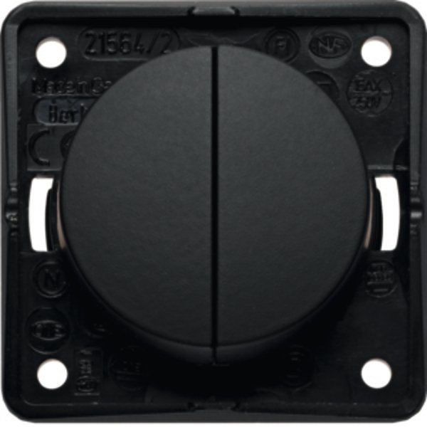 Berker INTEGRO Flow/Pure series switch black matt