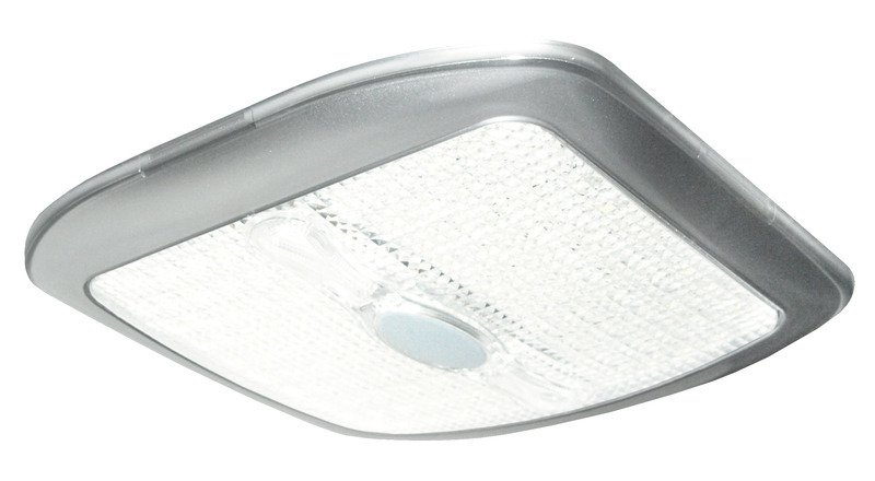 LED 12V light square silver, 177x177x20mm