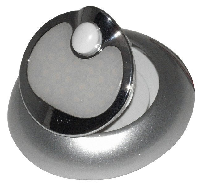 Valgusti Mini, LED, hõbedane, 358° pööratav, 84x75x25mm