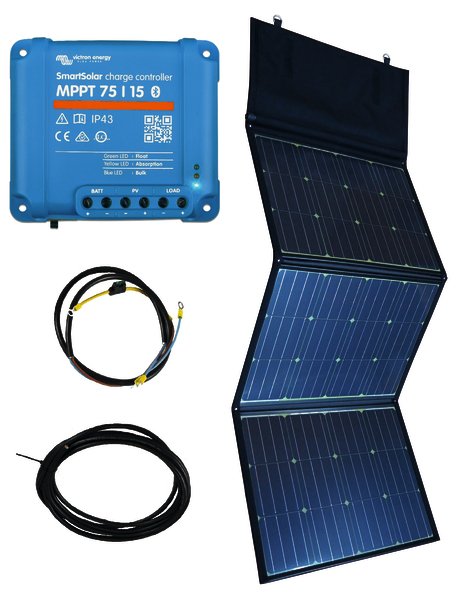 Single solar module 180W, foldable set including Victron MPPT charger