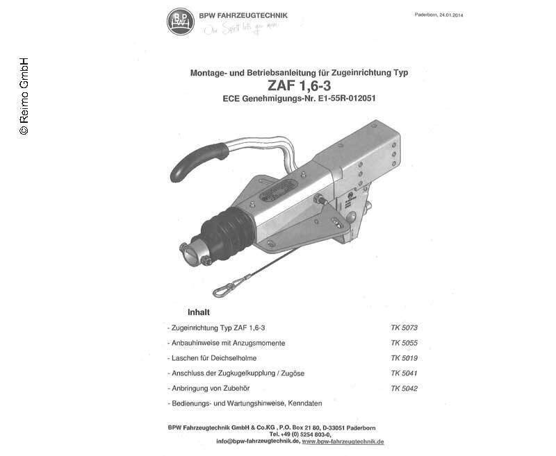 Drawbar Type ZAF 1,6-3