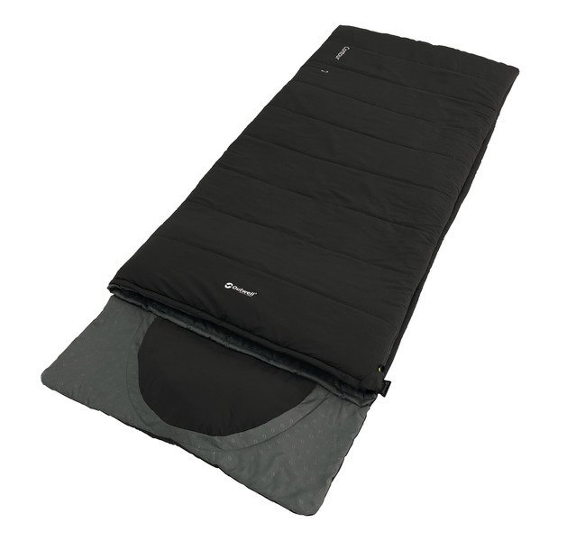 Blanket sleeping bag Contour black Zipper: right 220x85cm