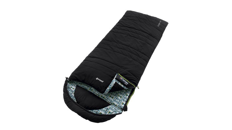 Blanket sleeping bag Camper Lux, zipper right, black, 235x90cm