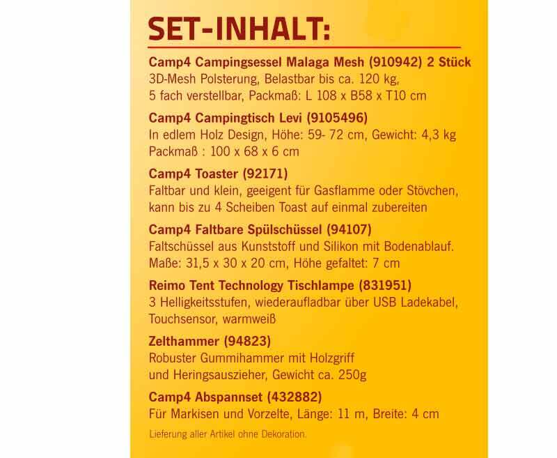 Camping Srater Set "Pro" for 2 persons