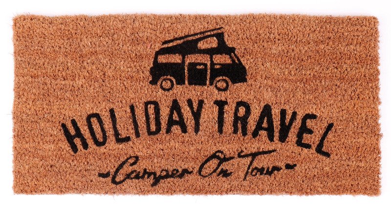 Coconut mat 50x25cm - with print HOLIDAY TRAVEL