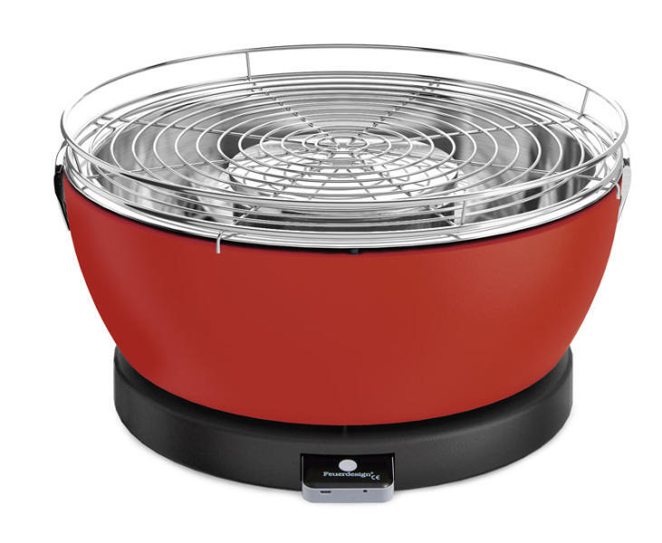 Charcoal table grill "Vesuvio" Ø 33 cm, Red