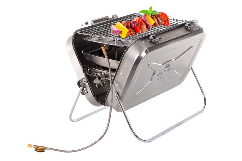 Stainless steel suitcase gas grill