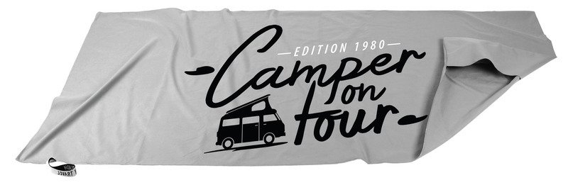 Microfibre towel Ocean City, 200 x 80 cm, grey