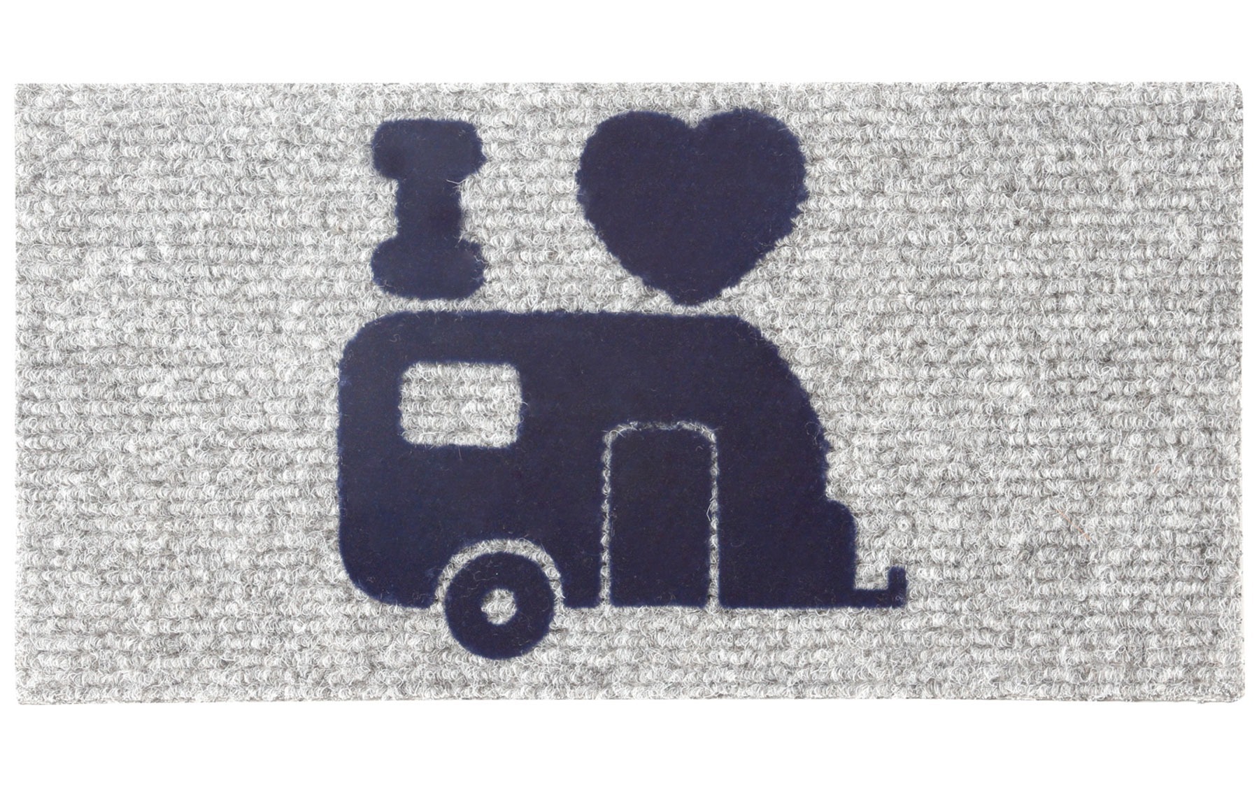 Functional doormat with likeable camping and caravan designs