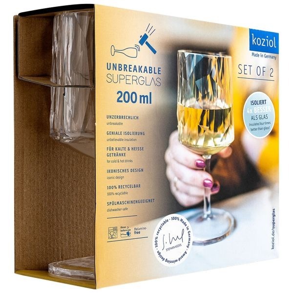Veiniklaas Koziol, valge vein, 350 ml, 2 tk