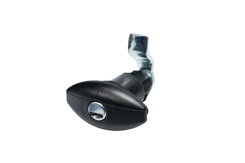 PushLock oval black without cylinder and key, large