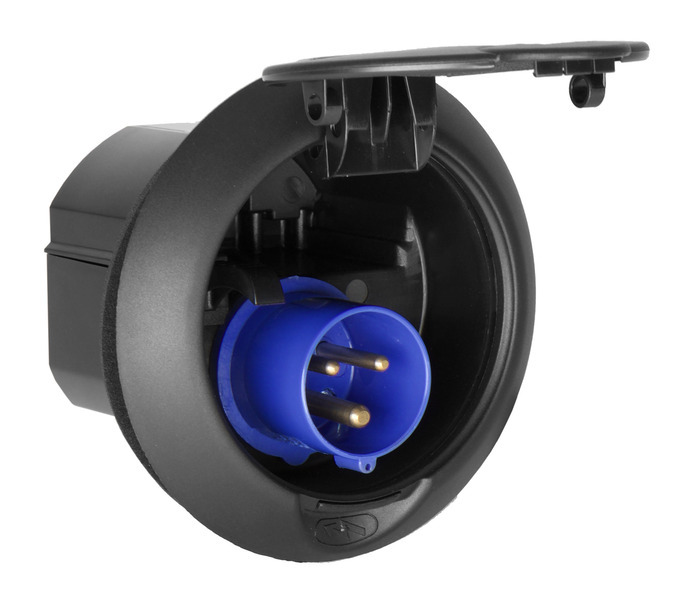 CEE input socket silver SB