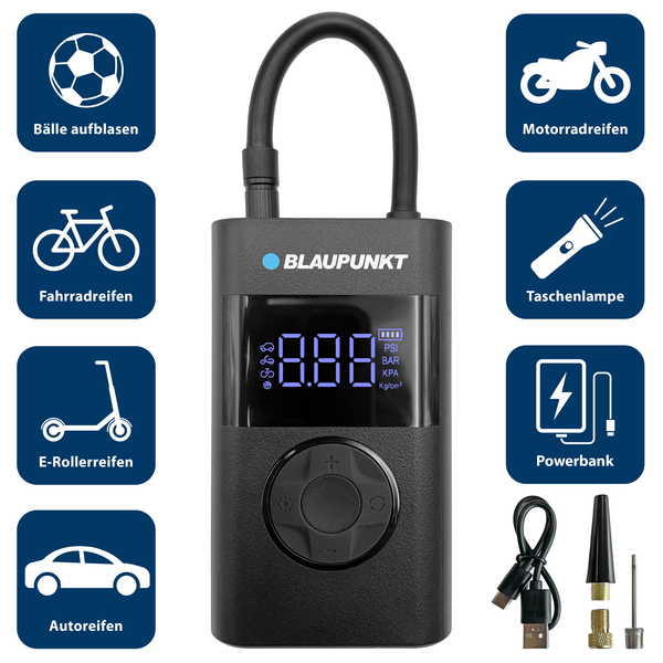 Portable battery-powered air pump