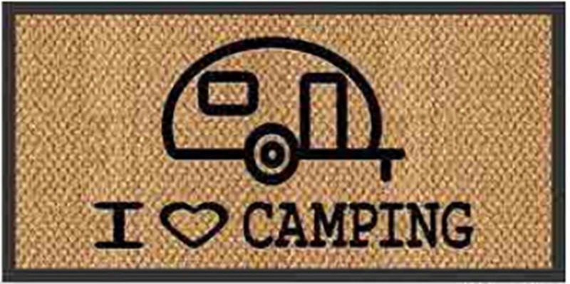 FOOT MAT "CAMPER" 50 x 25cm, DERBY FLOCK