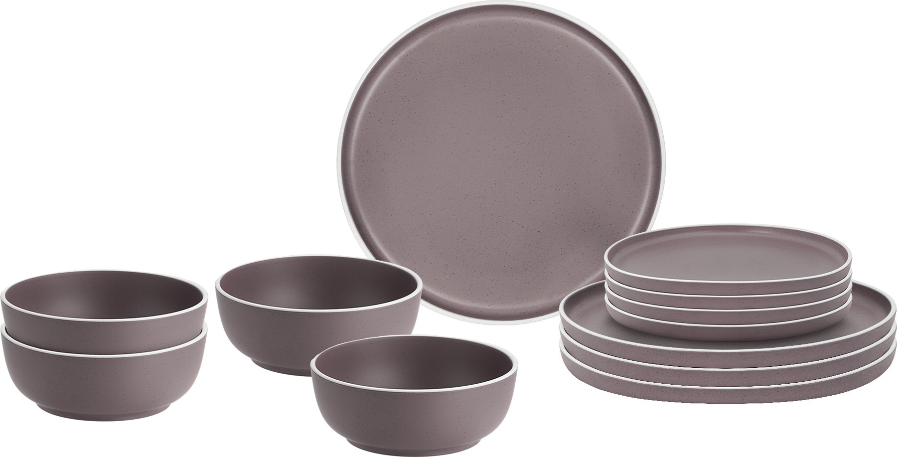 Nõudekomplekt Dolomit Rose, Midday, 4-le, 12 osa, BPA-vaba, AntiSlip