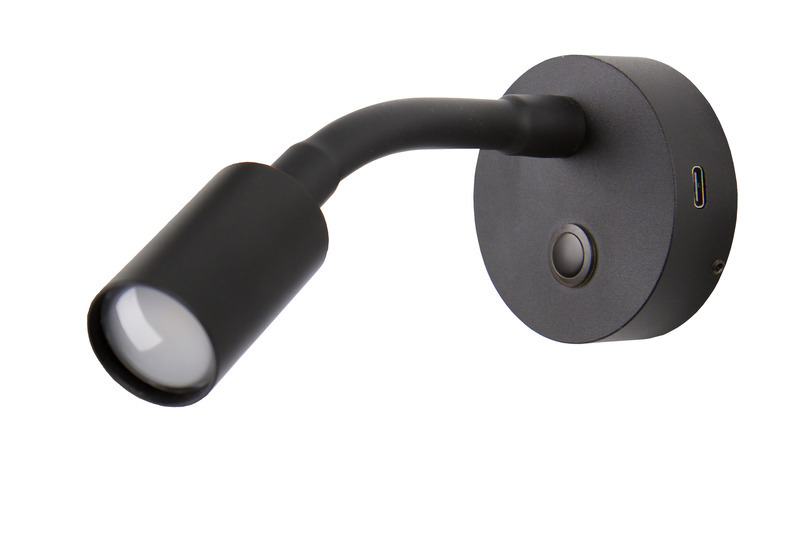 LED-Spot flex.,schw.USB-C