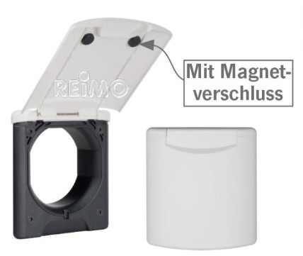 Kate magnetiga, sobib elektri, vee ja TV sisendpesadele, valge, Ø 95 mm